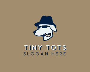 Kennel - Dog Fedora Hat logo design