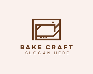 Brown Minimalist Oven logo design