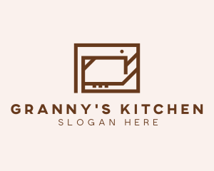 Brown Minimalist Oven logo design