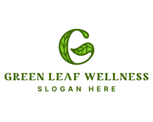 Green Leaf Letter G logo design