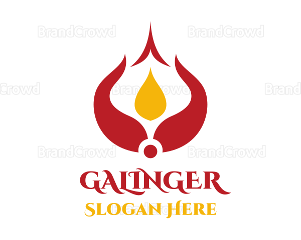 Red Arabian Flame Logo