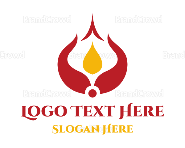 Red Arabian Flame Logo