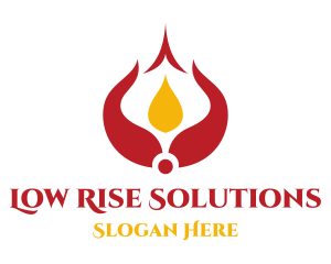 Red Arabian Flame logo design