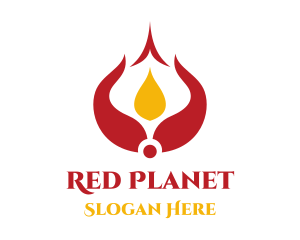 Red Arabian Flame logo design