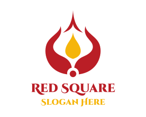 Moscow - Red Arabian Flame logo design