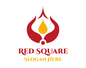 Red Arabian Flame logo design