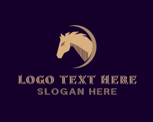 Horse Breeding - Crescent Moon Pony logo design