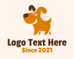 Communication - Cute Dog Chat logo design