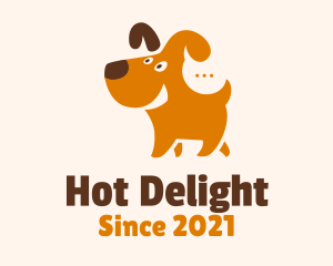 Cute Dog Chat logo design