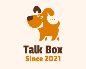 Chat Box - Cute Dog Chat logo design