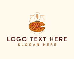 Coxinha - Illinois Deep Dish Pizza logo design