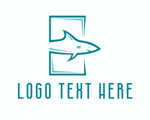 Character - Shark Aquarium Surfing logo design