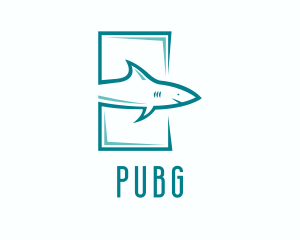 Shark Aquarium Surfing Logo