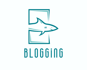 Swim - Shark Aquarium Surfing logo design