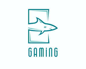 Cartoon - Shark Aquarium Surfing logo design