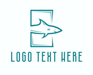 Fish Tank - Shark Aquarium Surfing logo design