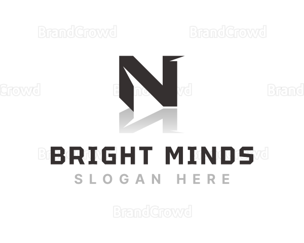 Modern Brand Reflection Letter N Logo