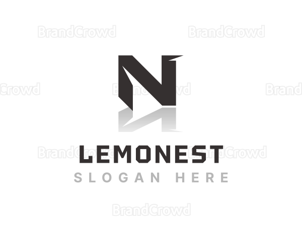 Modern Brand Reflection Letter N Logo
