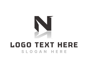 Modern Brand Reflection Letter N Logo