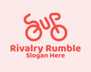 Minimalist - Red Minimalist Bike logo design