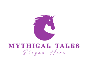 Mythical Elegant Unicorn logo design