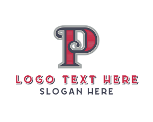 Stylish - Retro Swirl Lifestyle Letter P logo design
