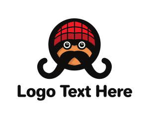 Hip - Hipster Moustache Man logo design