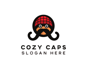 Beanie - Beanie Mustache Man logo design