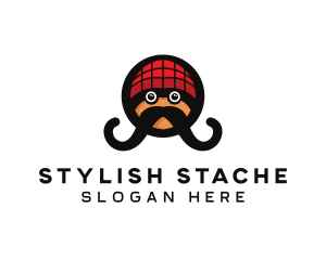 Beanie Mustache Man logo design