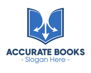 Book Arrows Reading logo design