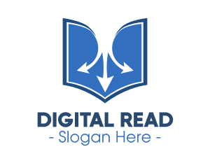 Book Arrows Reading logo design