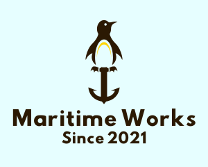 Shipyard - Penguin Anchor Shipyard logo design
