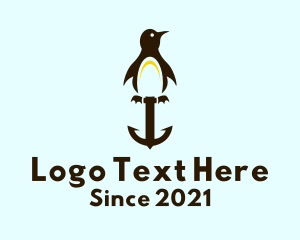 Marine - Penguin Anchor Shipyard logo design