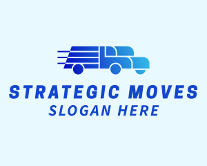 Blue Fast Transportation  logo design