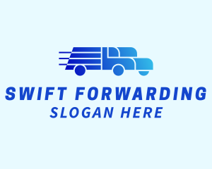 Blue Fast Transportation  logo design