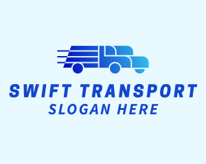 Blue Fast Transportation  logo design