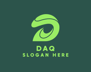 Green Letter D Swoosh Logo