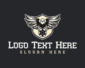 Wings - Eagle Soccer Ball Emblem logo design