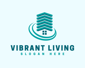 Living - Luxury Condominium Real Estate logo design