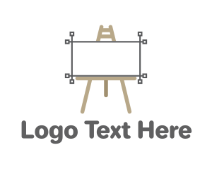 Blackboard - Canvas Art Easel logo design