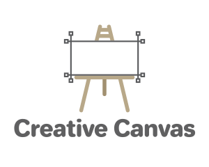 Canvas Art Easel logo design
