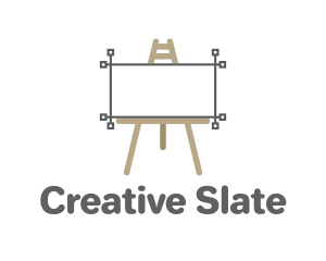 Whiteboard - Canvas Art Easel logo design
