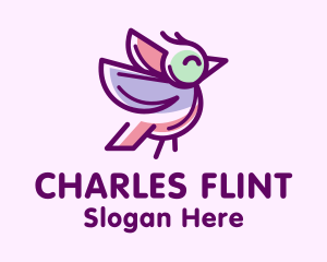 Purple Finch Bird  Logo