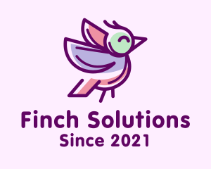 Finch - Purple Finch Bird logo design