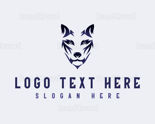 Fierce Wolf Dog Logo