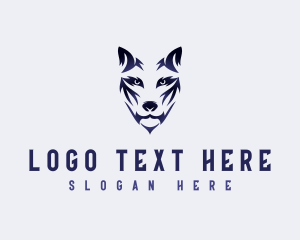 Hound - Fierce Wolf Dog logo design