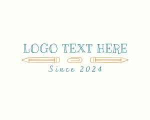 School Supplies - School Drawing Class logo design