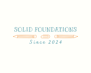 Handwriting - School Drawing Class logo design