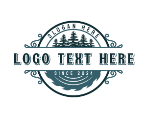 Refurbish - Sawblade Logging Carpentry logo design