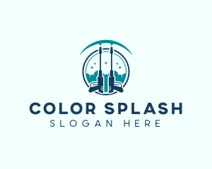 Pressure Washer Cleaning logo design